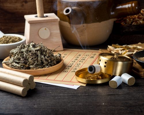 Background of moxibustion and Chinese herbal medicine